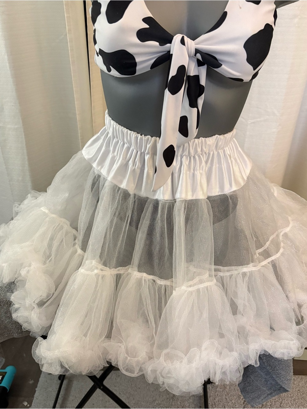 Leg Avenue White Layered Tulle Petticoat Skirt